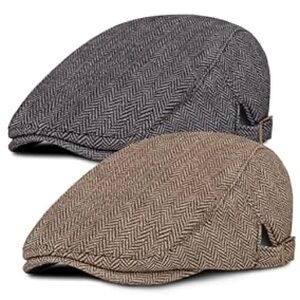 Stylish Herringbone Flat Caps